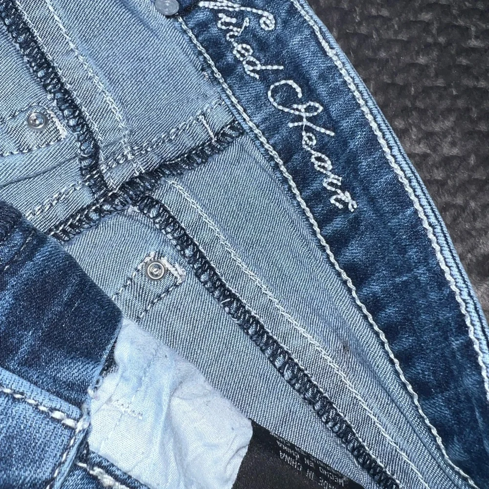 Wired Heart Embellished Bootcut Girls Jeans - Picture 4 of 5